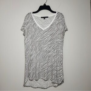 White House Black Market Zebra Print Blouse size S